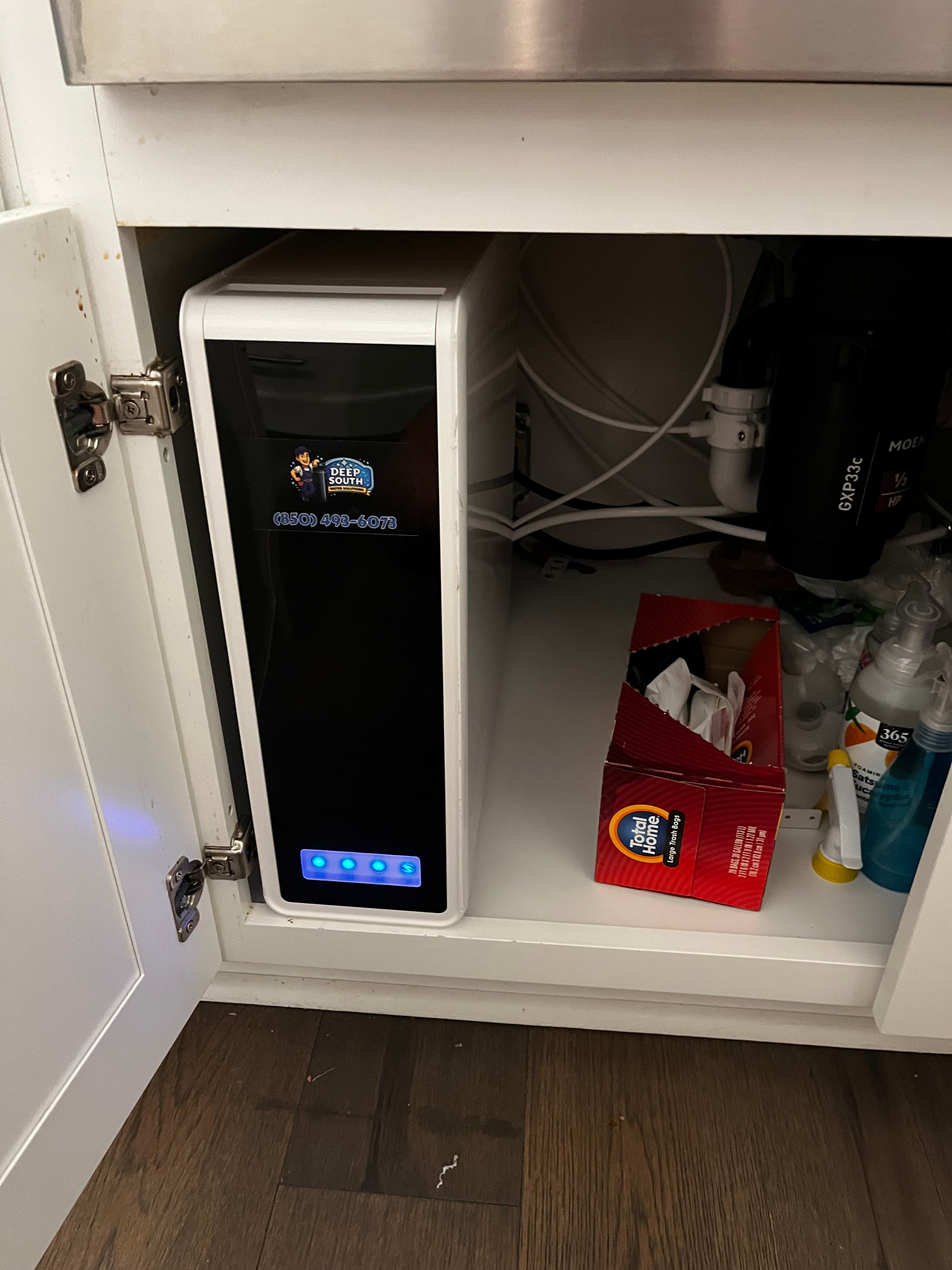 Water softener system residential installation