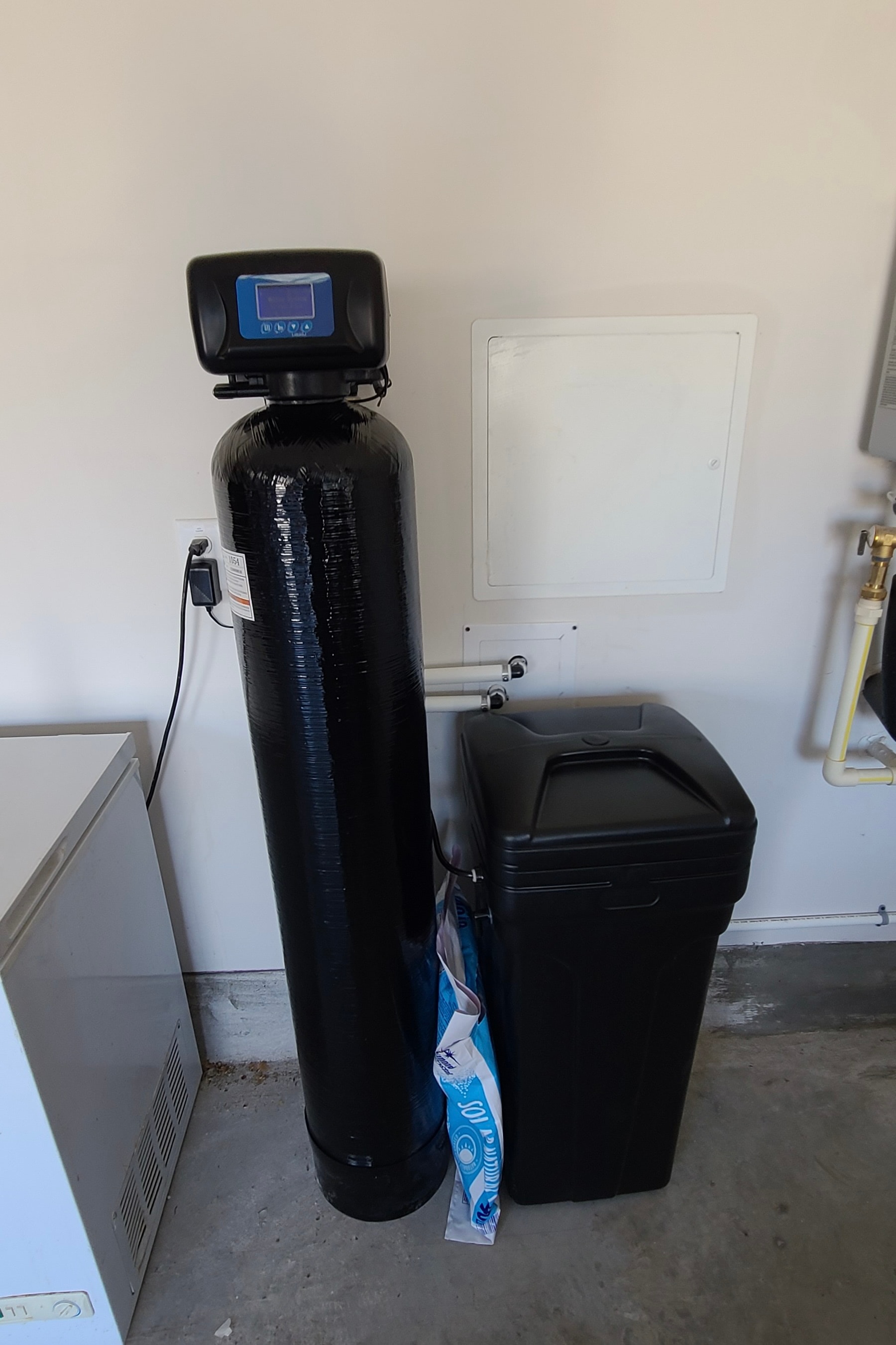 Well water treatment system installation